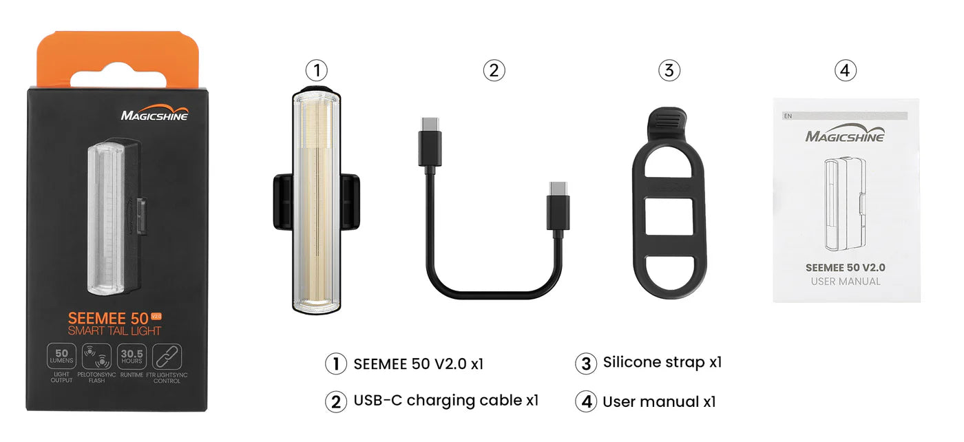 LAMPARA TRASERA SEEMEE 50 V2.0 SMART TAIL LIGHT