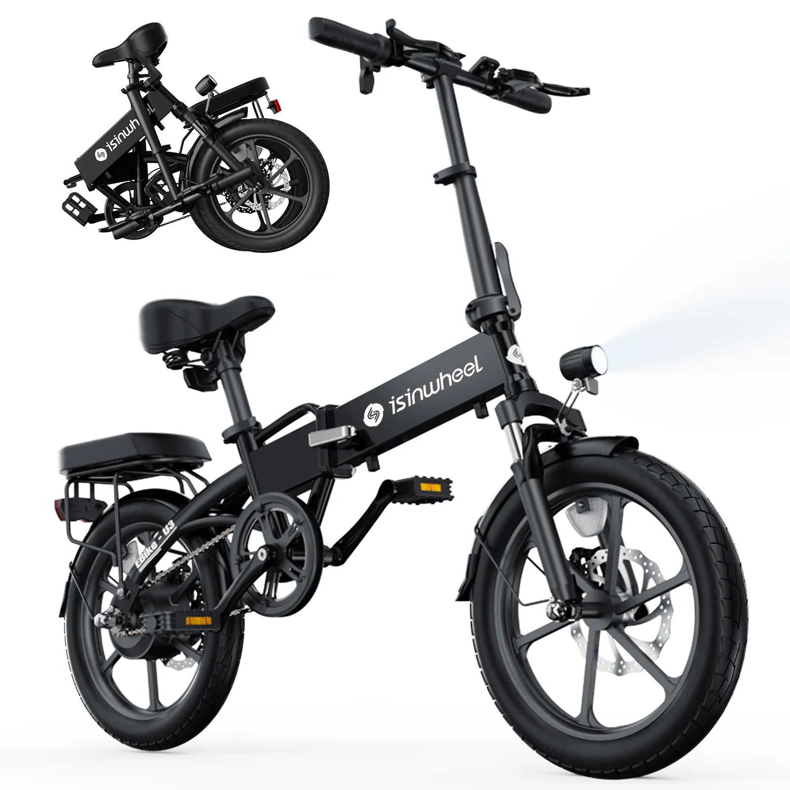 ISINWHEEL U3 16" Bicicleta Eléctrica Plegable