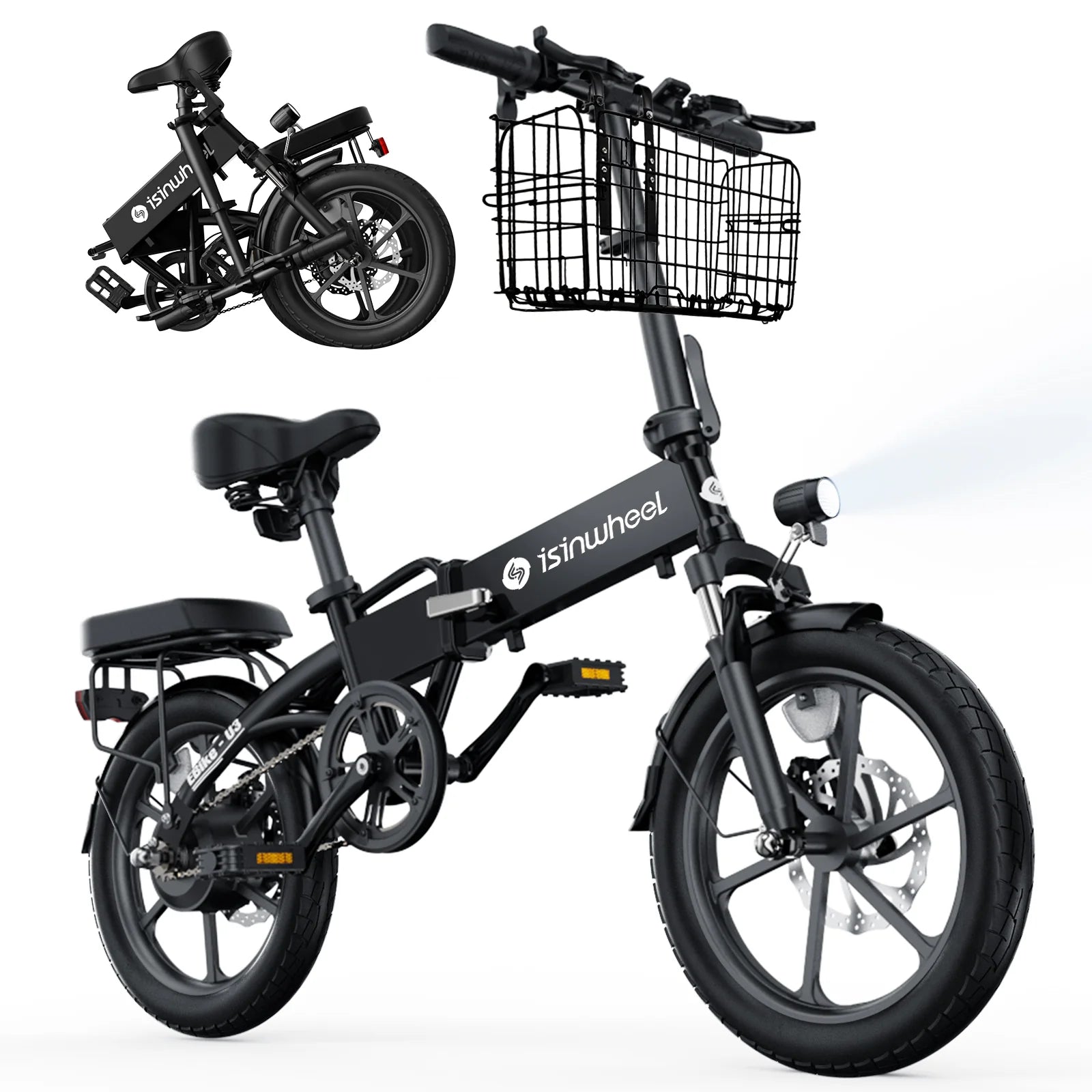 ISINWHEEL U3 16" Bicicleta Eléctrica Plegable