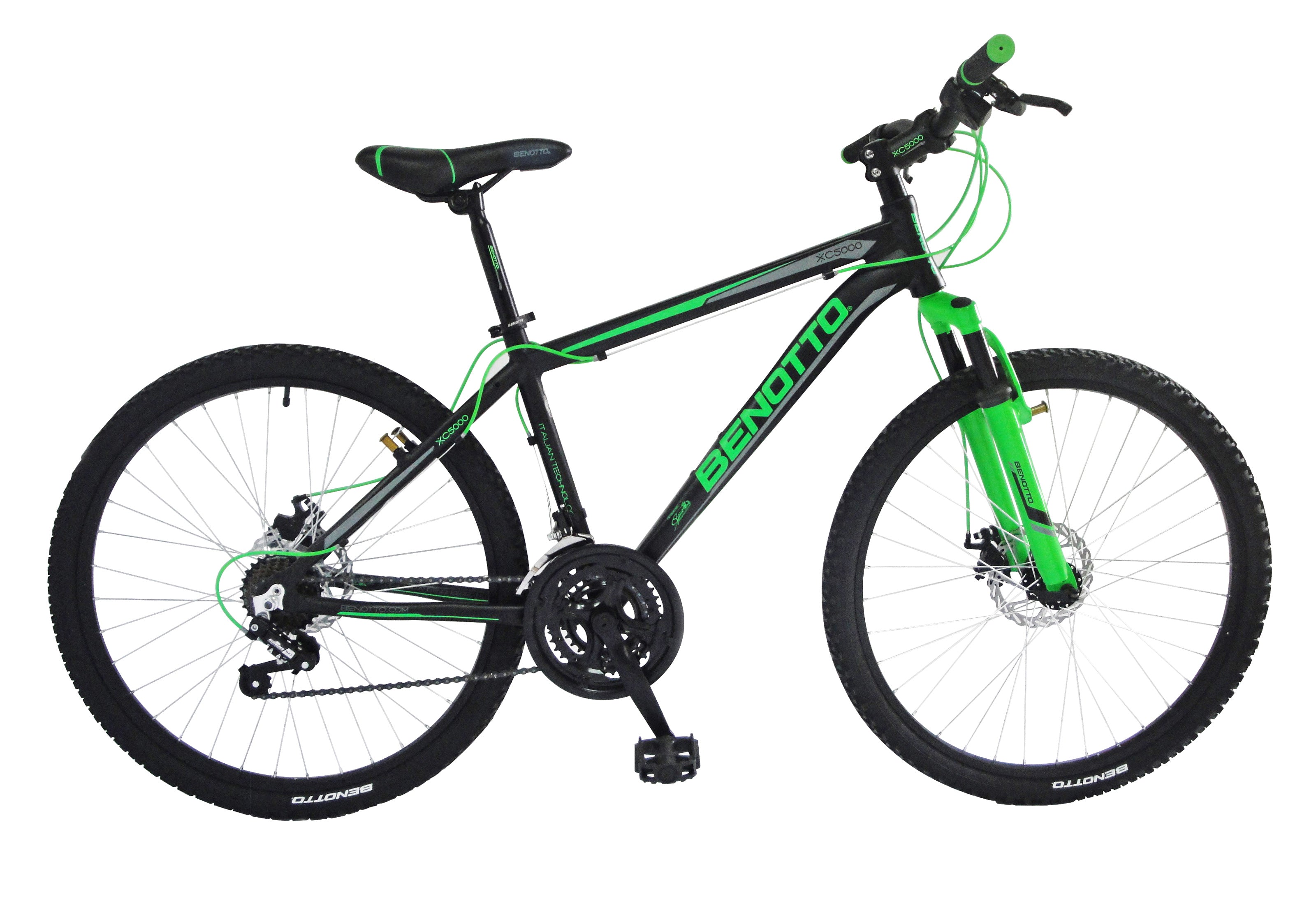 Bicicleta BENOTTO Montaña XC-5000 R26 21V. FS Frenos Doble Disco Aluminio Plata/Azul