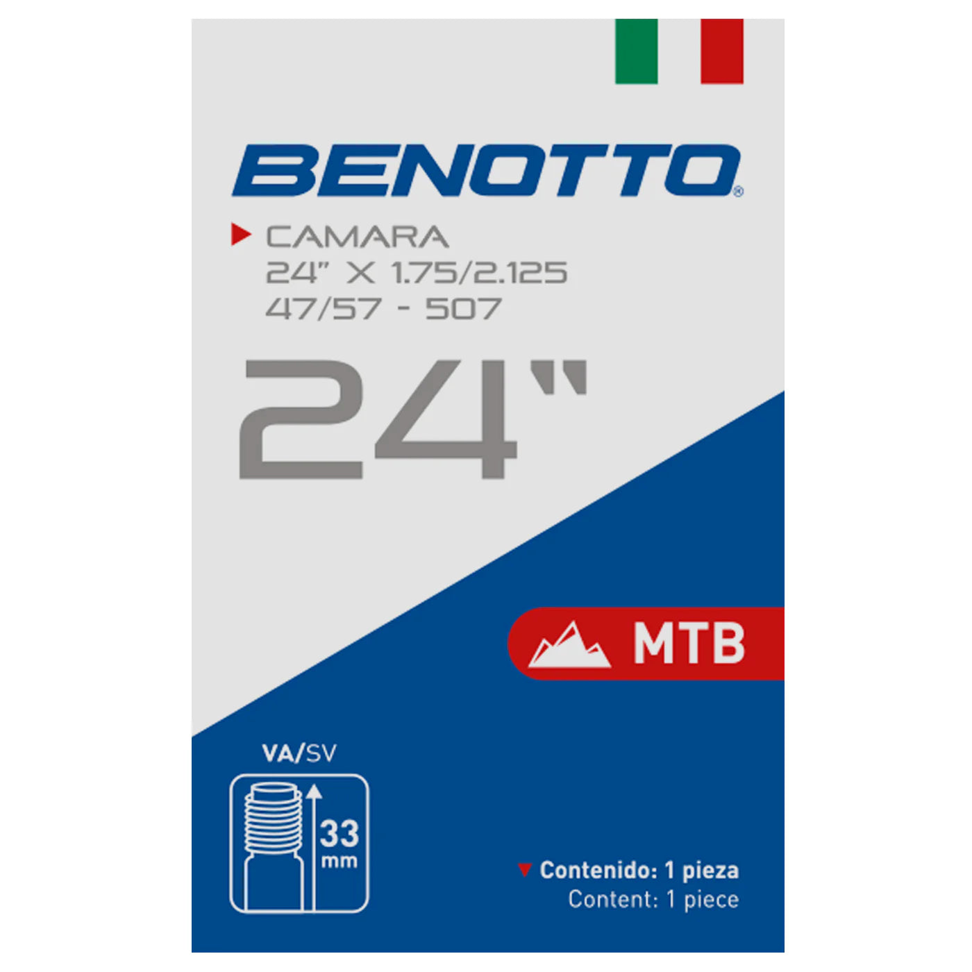 CÁMARA BENOTTO 24X1.75/2.125