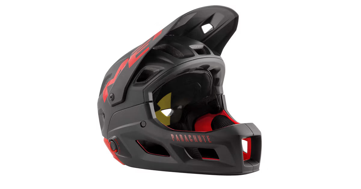 CASCO MET PARACHUTE MCR MIPS CHICO NEGRO/ROJO